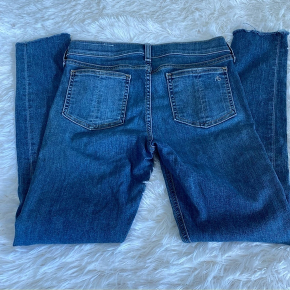 RAG & Bone Skinny Raw Hem Lucky Rouge Wash Sz 25 - Picture 7 of 9